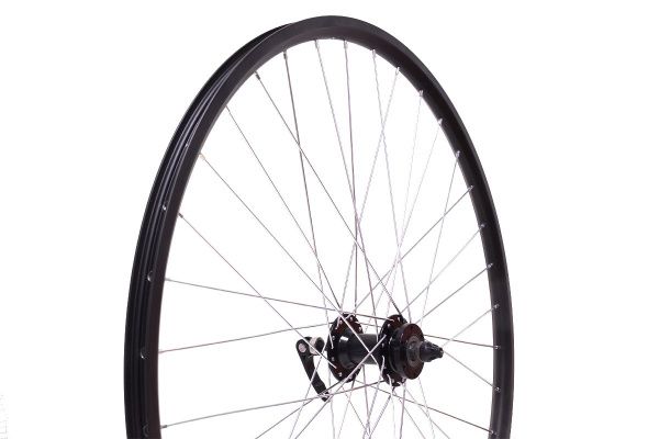 Колесо 29"MTB переднее, двойной обод Qijian DA-18 29"36H, втулка Solon DH701F36H Disc, конусные подшипники, крепление IS6, эксцентрик, черный